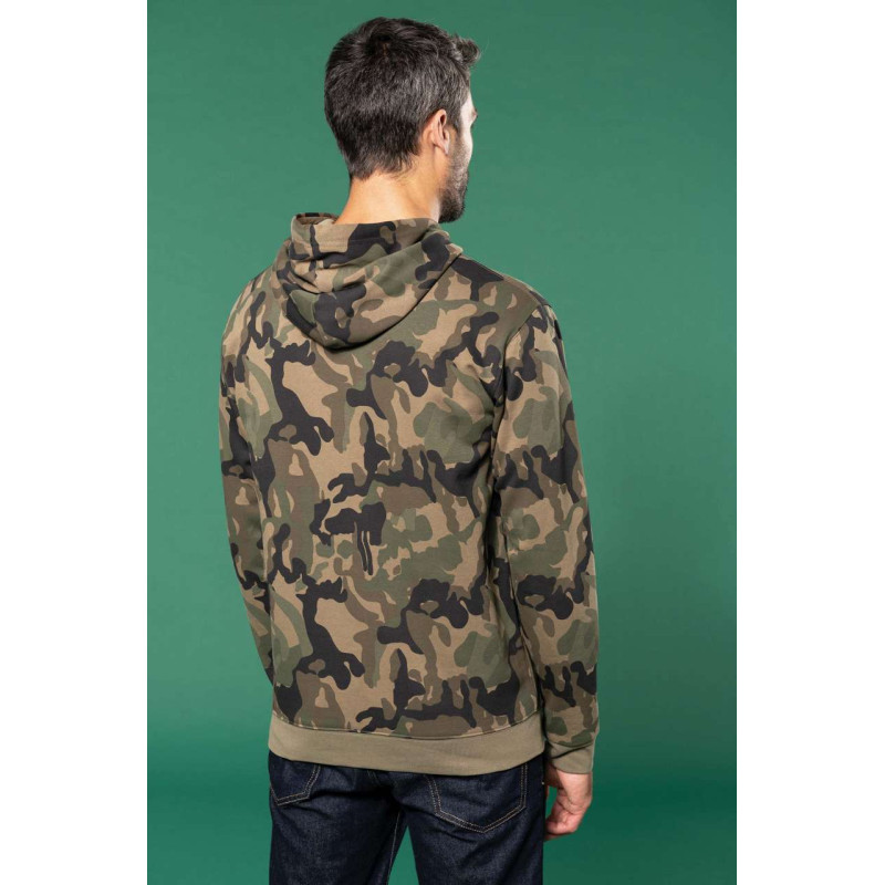 Mikina - Camouflage s kapucou Mikiny, Poľovník / rybár, Mikiny, Bez potlače image