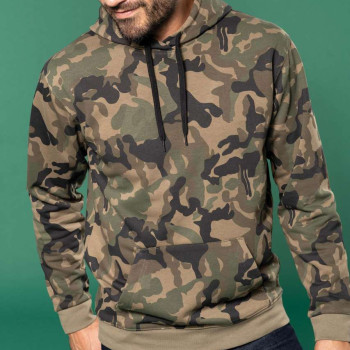 Mikina - Camouflage s kapucou