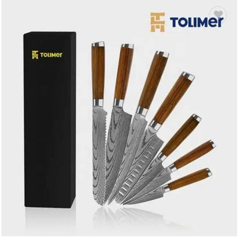 Set kuchynských nožov 7ks, rúčka farbené drevo Nože / Kuchyňa, Kuchynské nože image