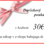 Darčeková poukážka na 30€