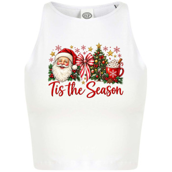 Dámsky vianočný cropped top – ’Tis the Season