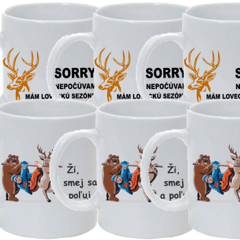Sada Hrn. s veselým poľ. motívom: Sorry nepočúvam + Ži, smej...