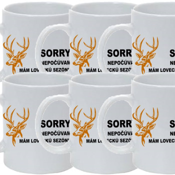 Sada Hrnčekov s veselým poľ. motívom: Sorry nepočúvam...