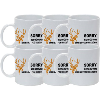 Sada Hrnčekov s veselým poľ. motívom: Sorry nepočúvam...