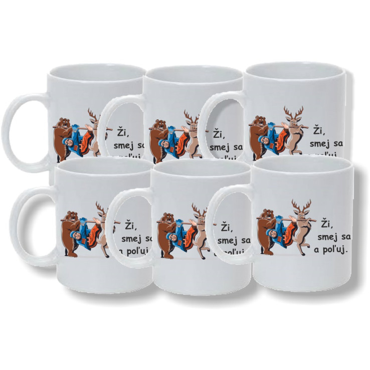 Sada Hrnčekov s veselým poľ. motívom: Ži, smej sa a poľuj image