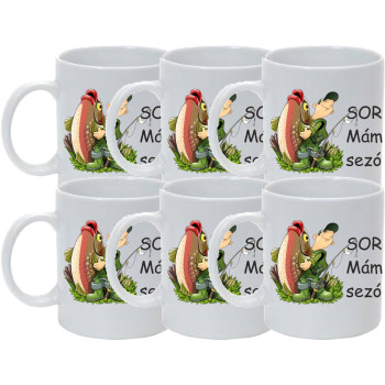 Sada Hrnčekov s veselým rybárskym motívom: Sorry mám...