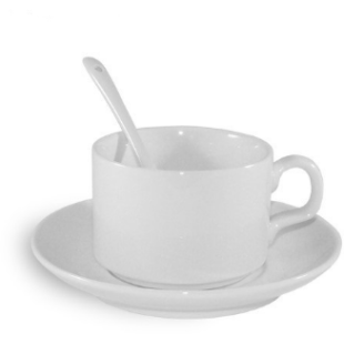 Hrnček biely s podšálkou 150ml image