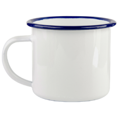 Hrnček kovový s farebným lemom 300ml