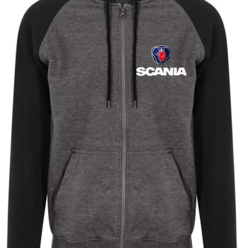 Mikina s motívom Scania dvojfarebná šedá