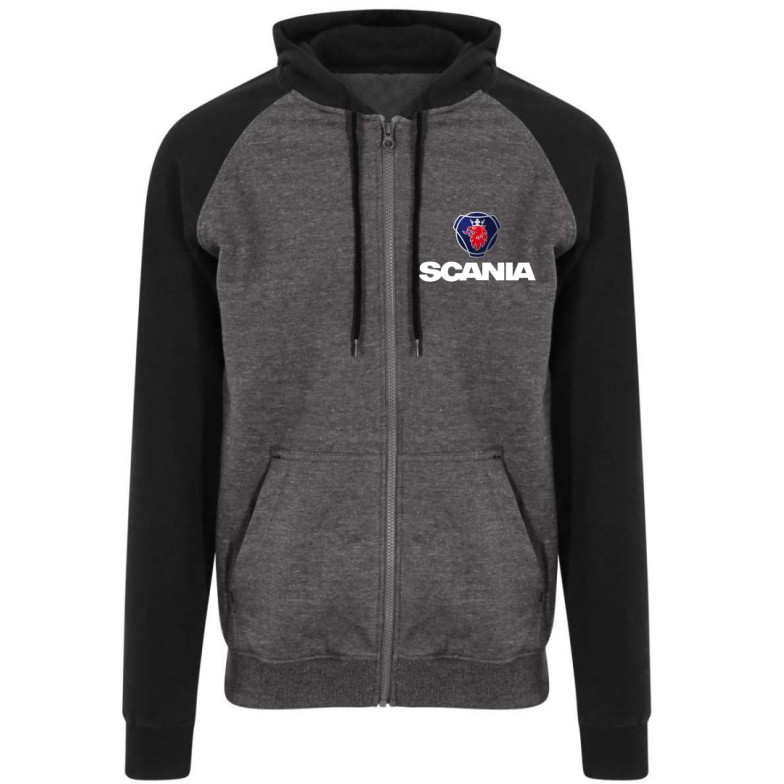 Mikina - s motívom Scania dvojfarebná Mikiny, Auto / moto