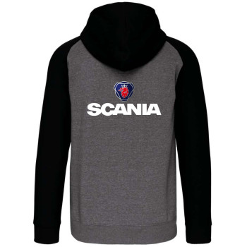 Mikina s motívom Scania dvojfarebná šedá