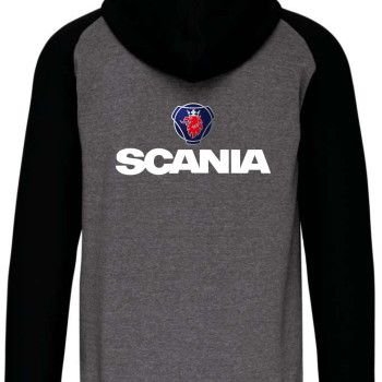 Mikina s motívom Scania dvojfarebná šedá