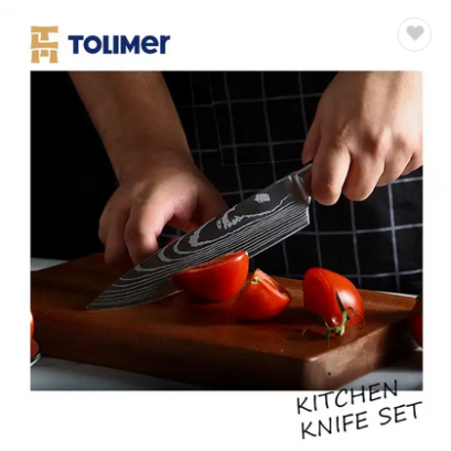 Set kuchynských nožov 9ks, rúčka imitácia farbené drevo image
