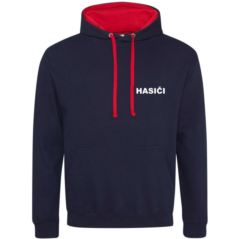 Mikina Hasiči s kapucňou kontrasný golier image