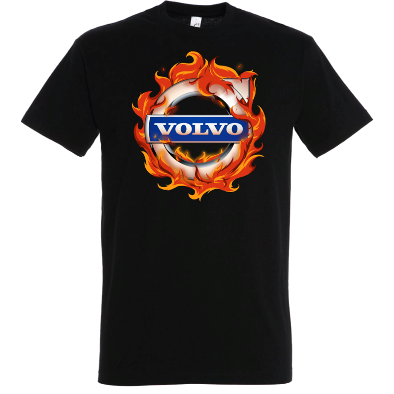 Tričko s motívom Volvo fire Tričká, Tričká s motívom Aut