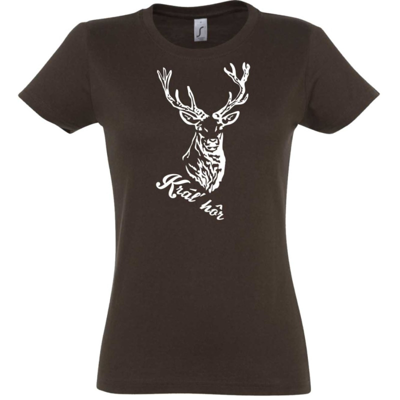 Jeleň kráľ hôr - dámske Tričká, Tričká Poľovník / Rybár