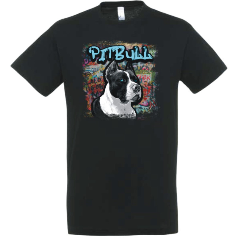 Tričko s motívom Pitbull, farebné Tričká, Tričká Pre psíčkarov image
