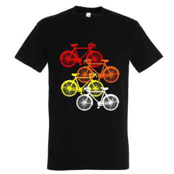 Cyklistické tričko s farebnými bicyklami pre celú rodinu Cyklistické tričko s farebnými bicyklami pre celú rodinu
