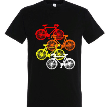 Cyklistické tričko s farebnými bicyklami pre celú rodinu