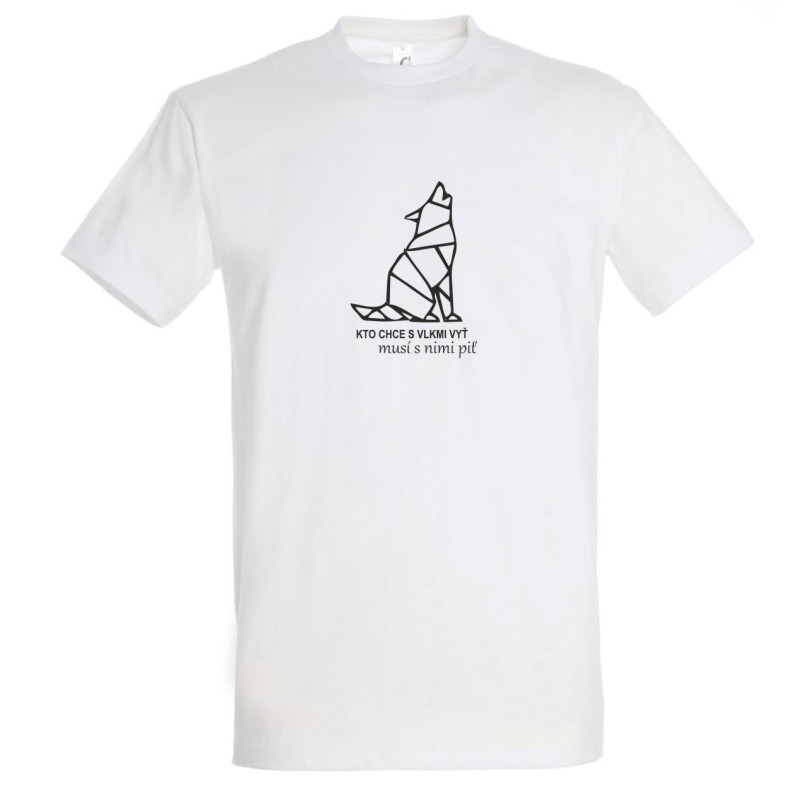 Kto chce s vlkmi vyť... Tričká, Veselé tričká, Pánske tričká image